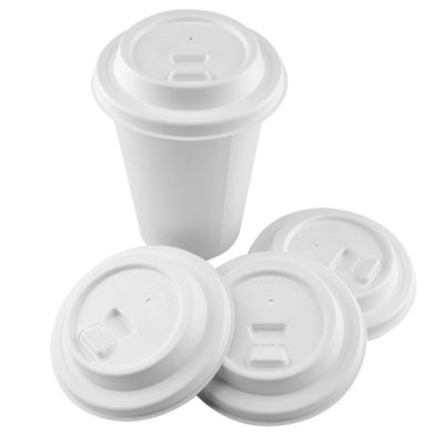 Raw Sugarcane Fiber Pulp Tall Double Wall 80mm 90mm Paper Cup Lids For 8oz 10oz 12oz 16oz Hot Drink Cup Lid