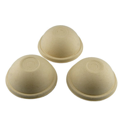 Disposable 80mm Dome Take Away Sugarcane Pulp 100% Biodegradable Paper Cup Lids 90mm Natur For Tea C